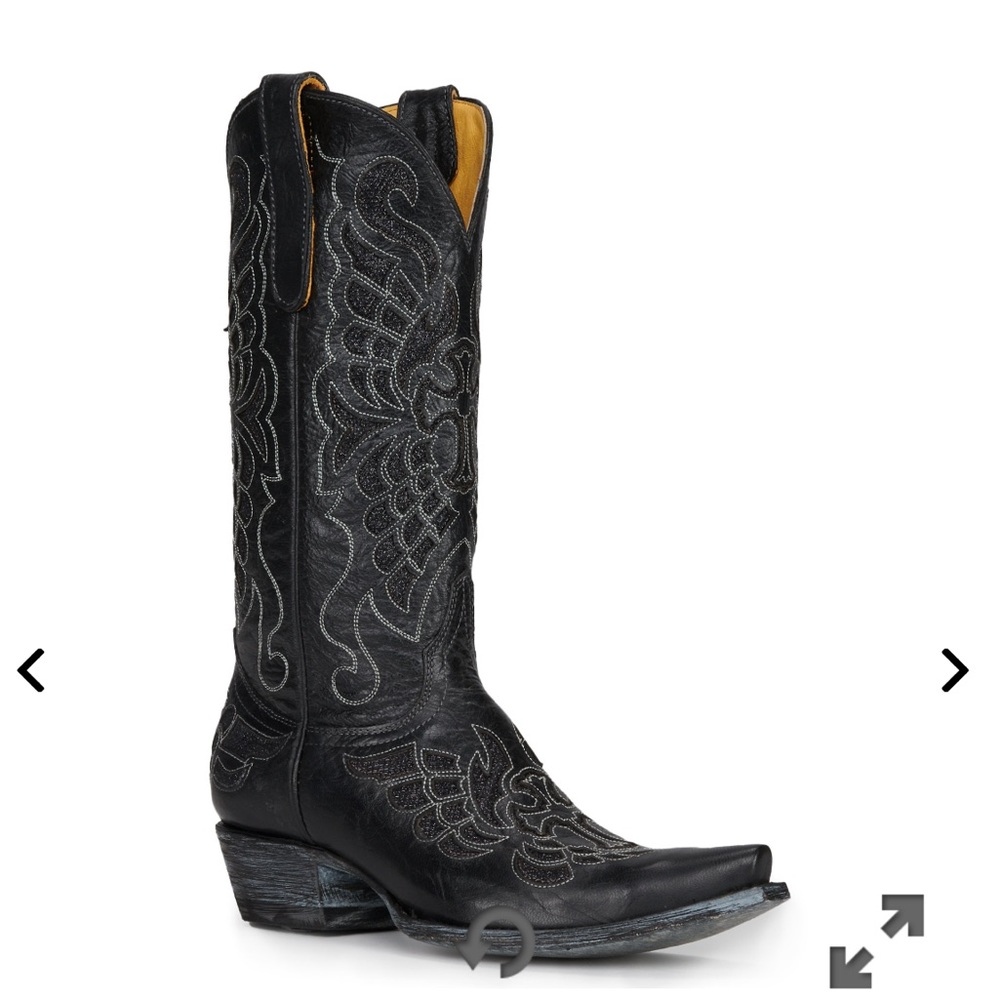 Old Gringo Black Wing Cross Sparkle Inlay Boots